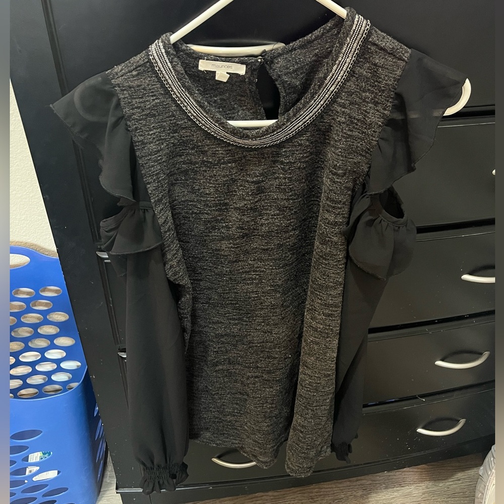Maurices Peekaboo Beaded Sweater